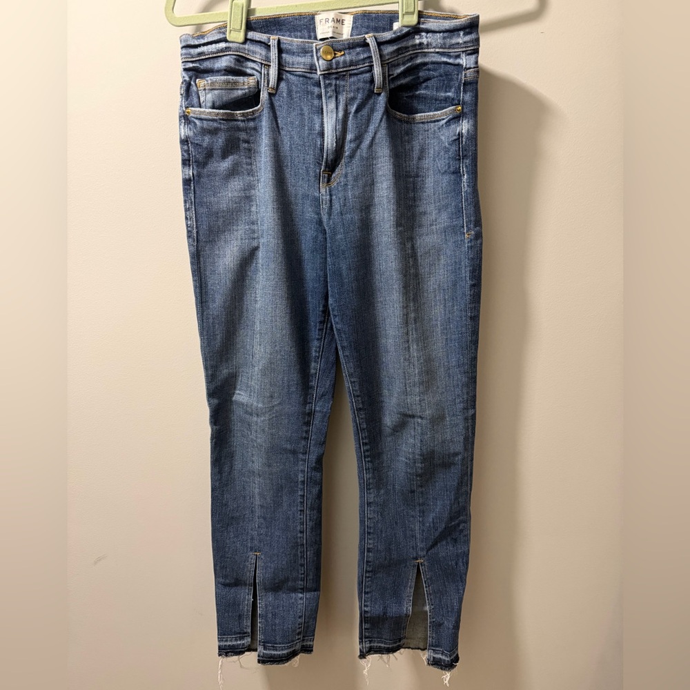 Frame Le Nouveau Straight Cropped Denim, Sz 29